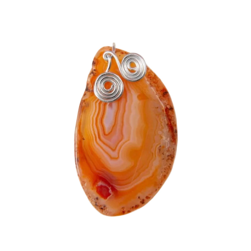 Wavy Orange Brooch