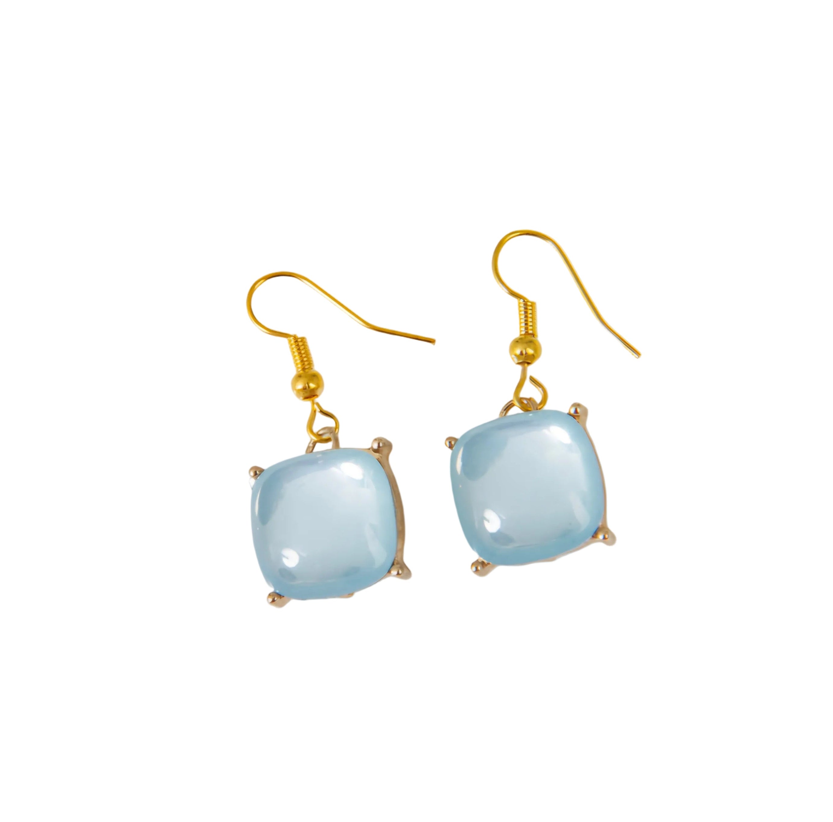 Square Blue Earrings