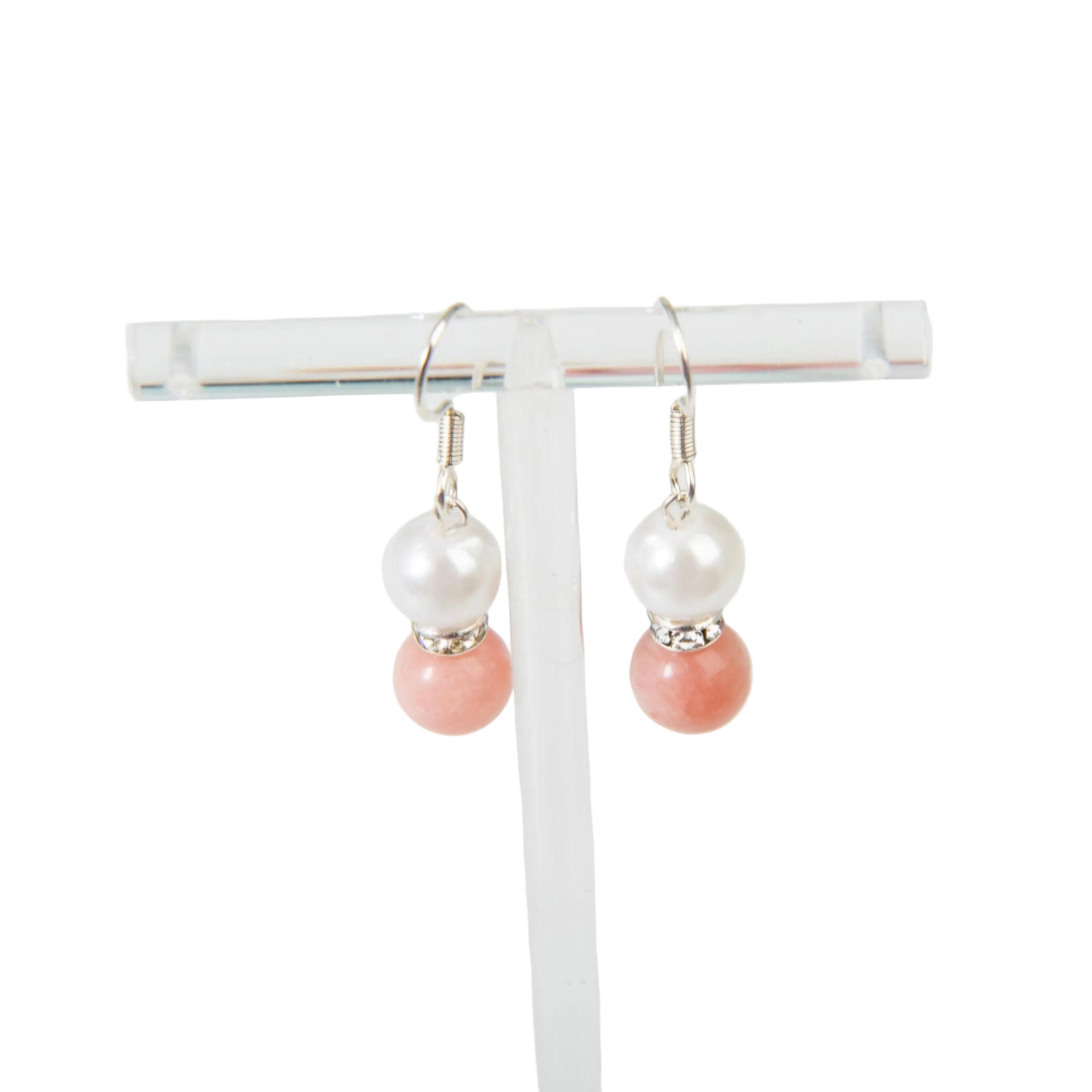 Soft Pearled Pink Earrings