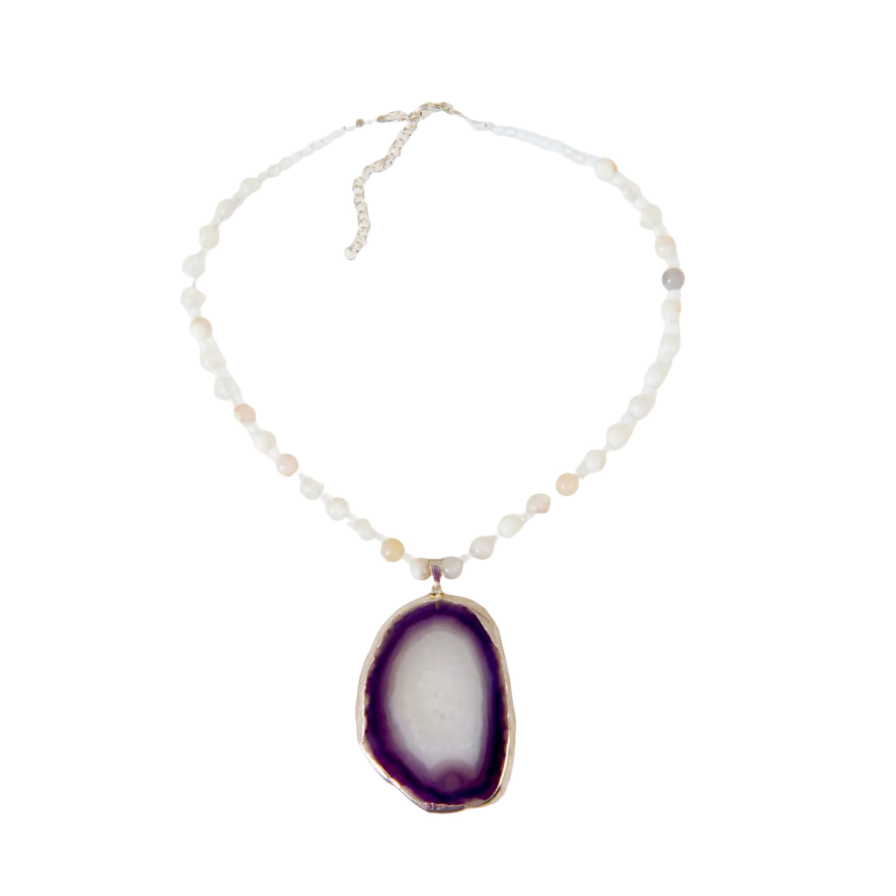 Purple Oval Necklace