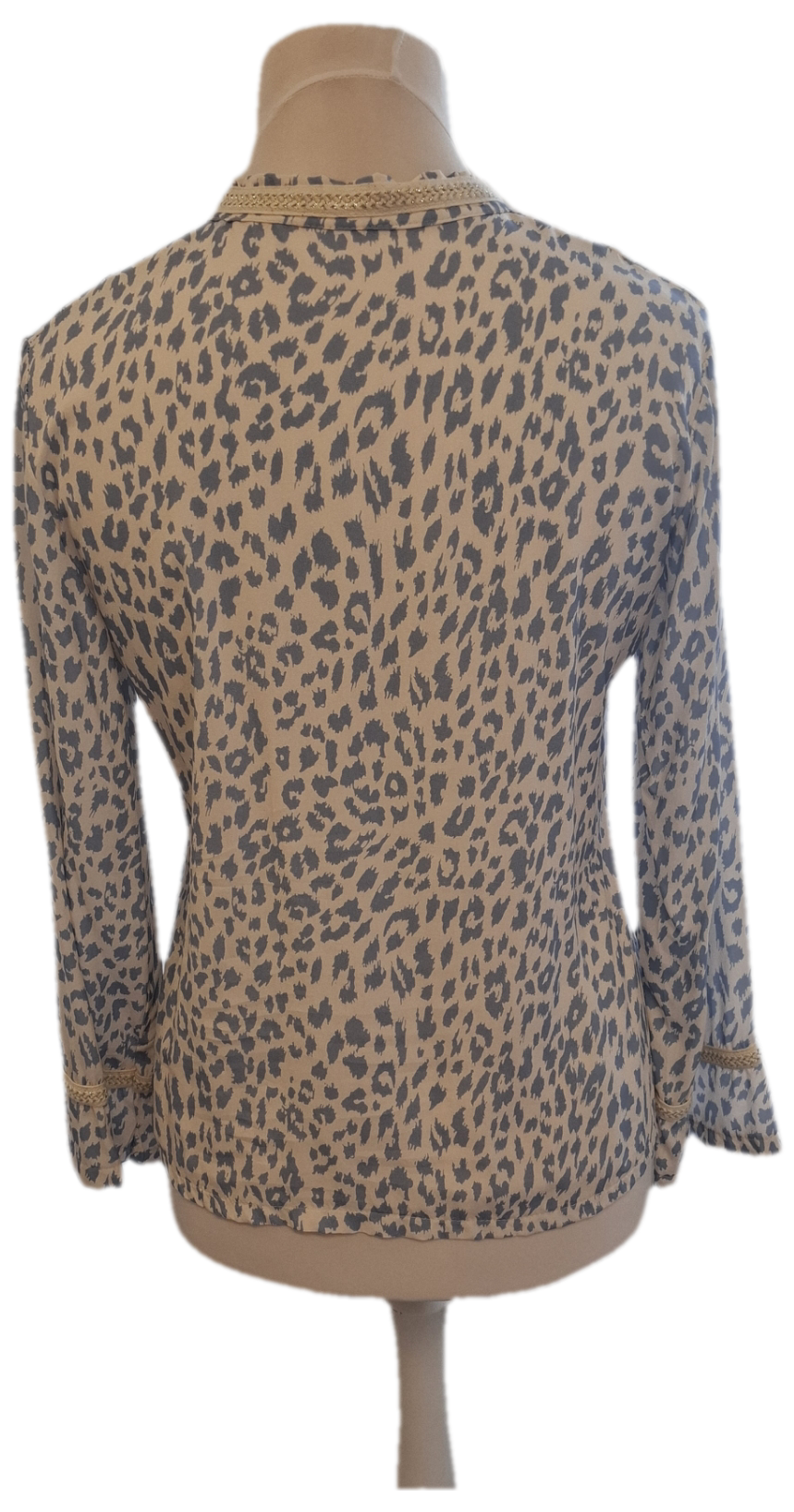Blue & Cream Blouse