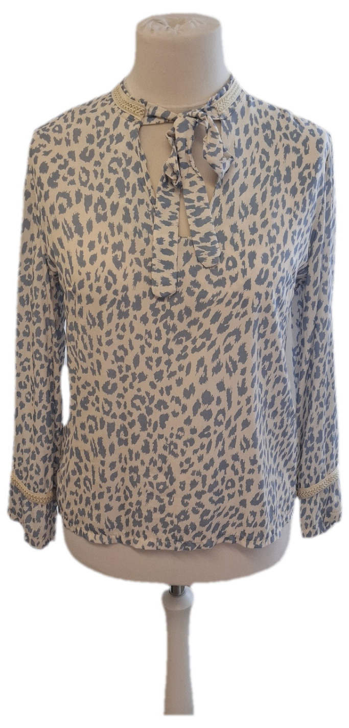 Blue & Cream Blouse