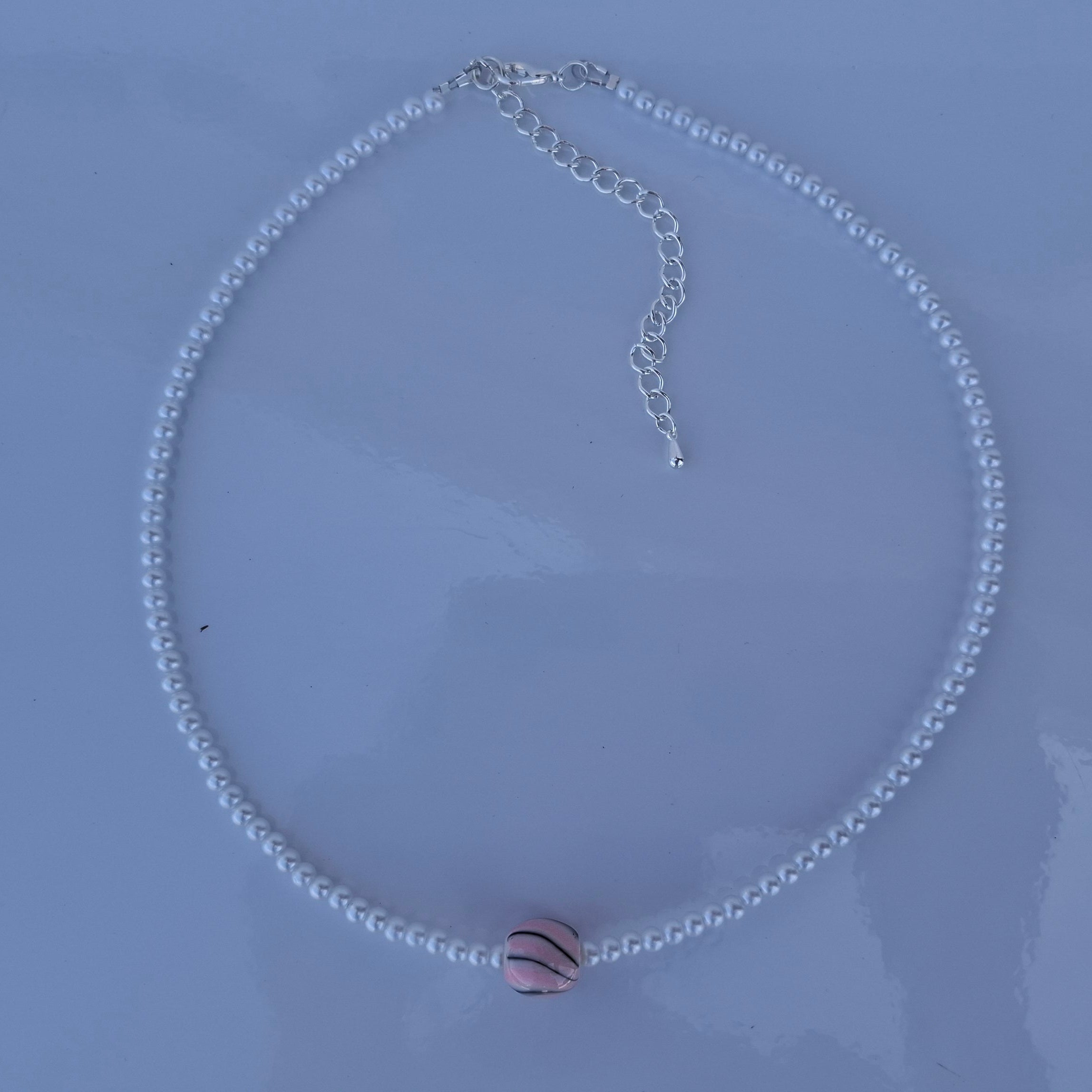 Pale Pink Swirl Necklace