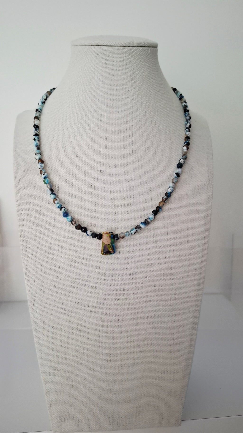 Blue Flowery Necklace
