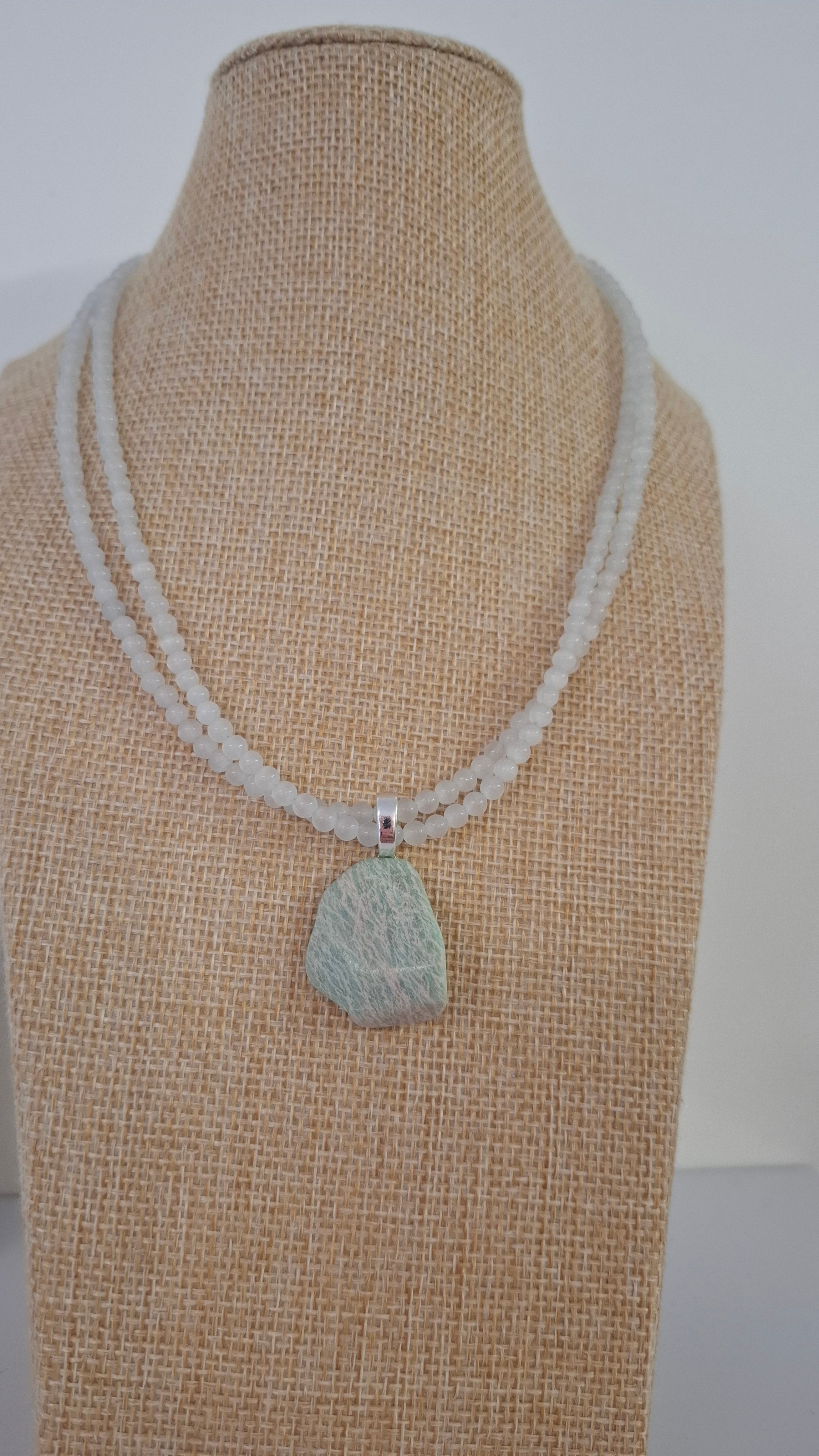 Double Strand Green Necklace