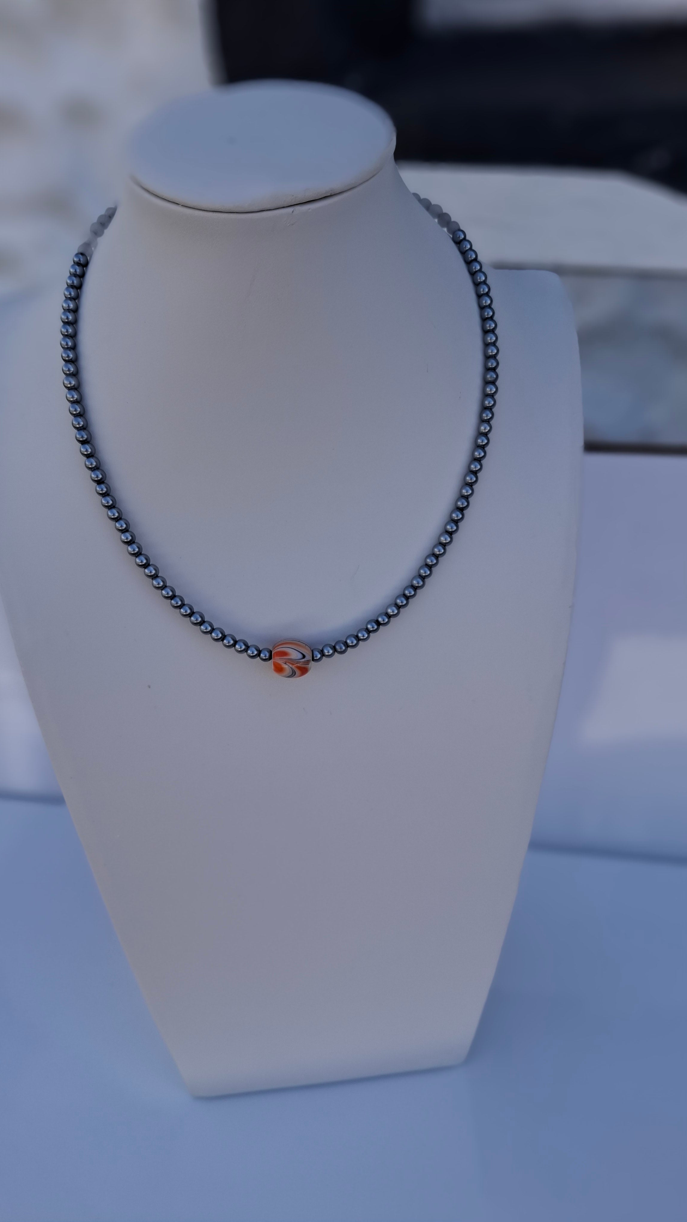 Orange Swirl Earrings