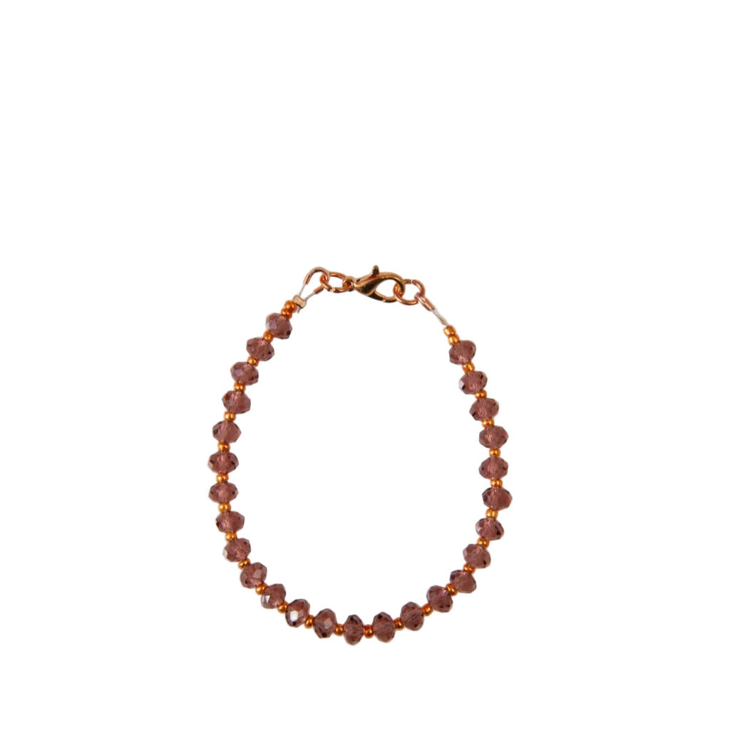 Burgundy and Copper Crystal Bracelet