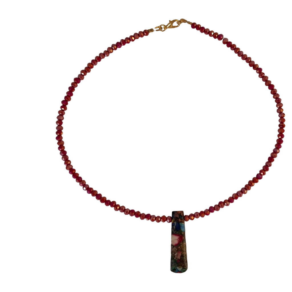 Coral Flowery Necklace