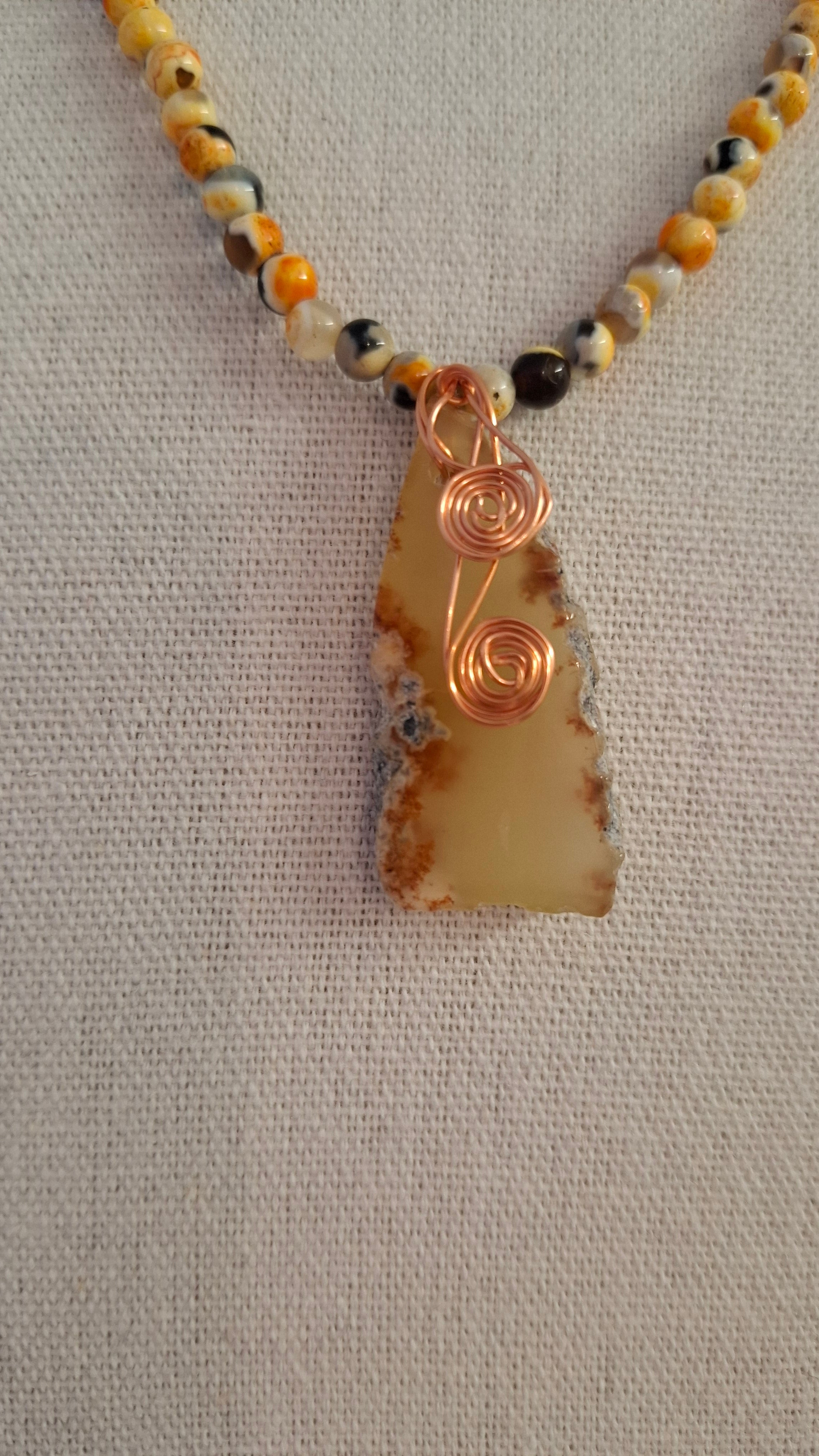 Yellow Orange Necklace