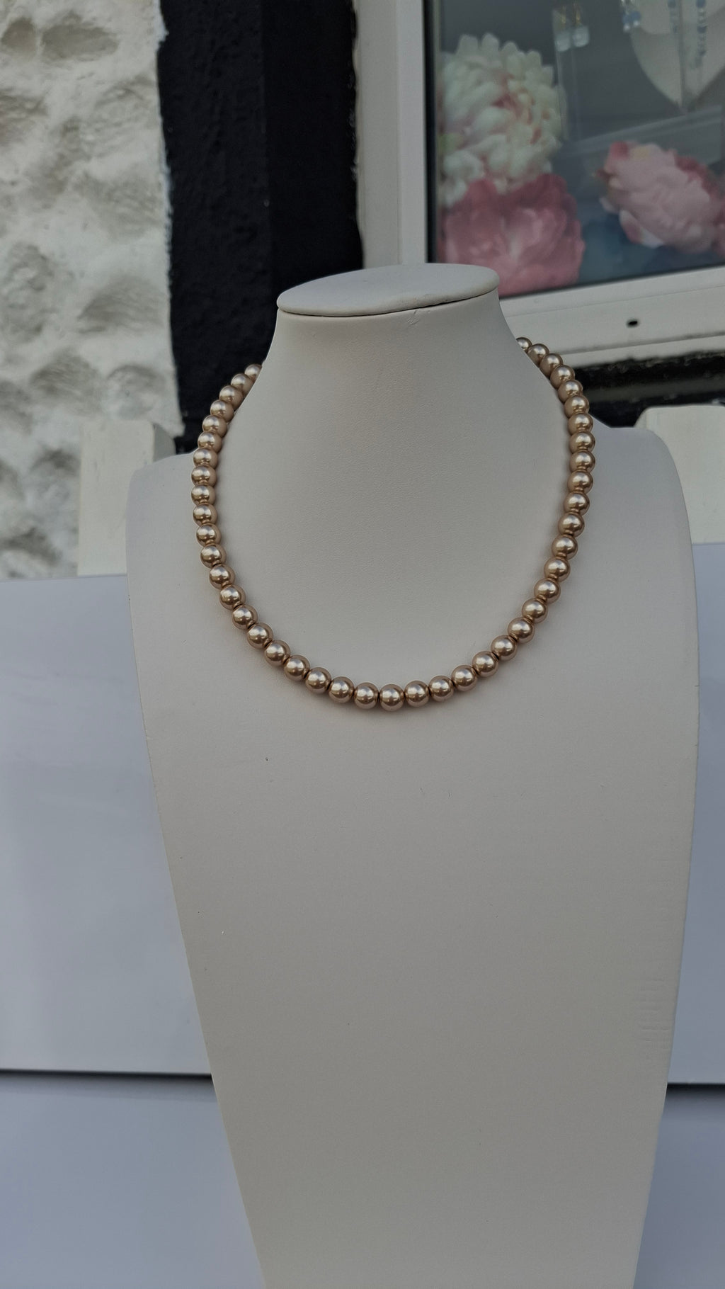 Gold Pearl Necklace