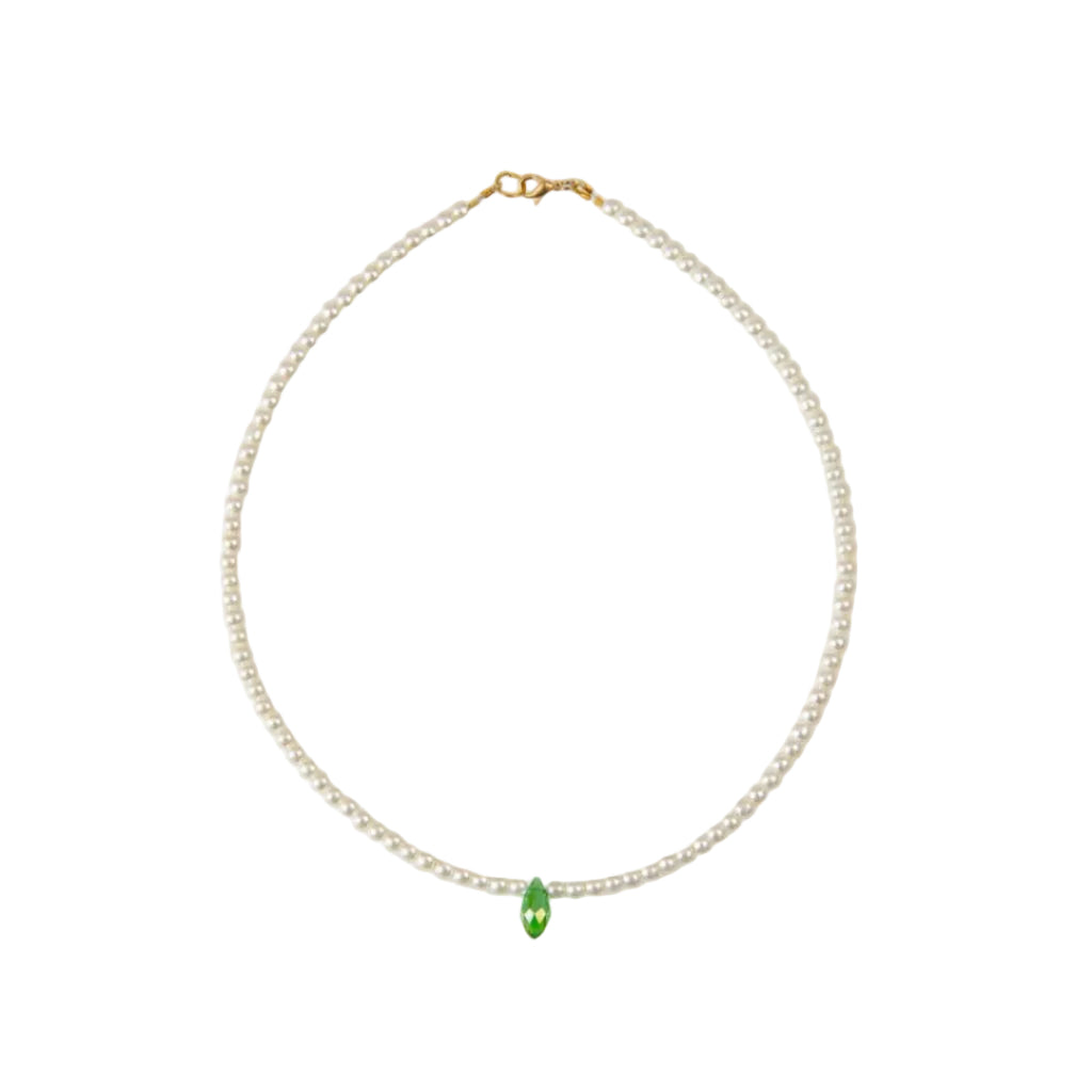 Green Teardrop Necklace