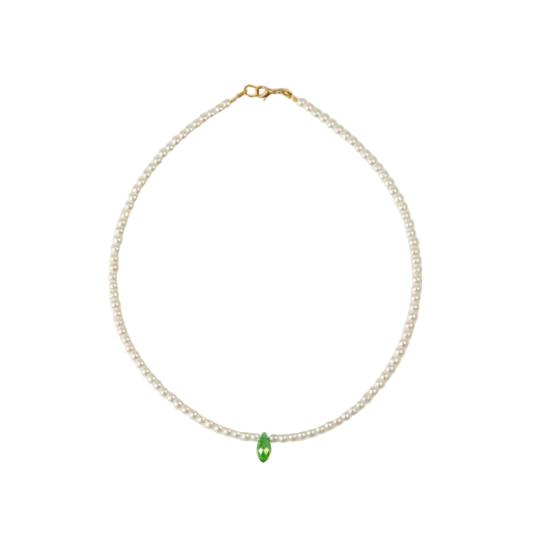 Green Teardrop Necklace