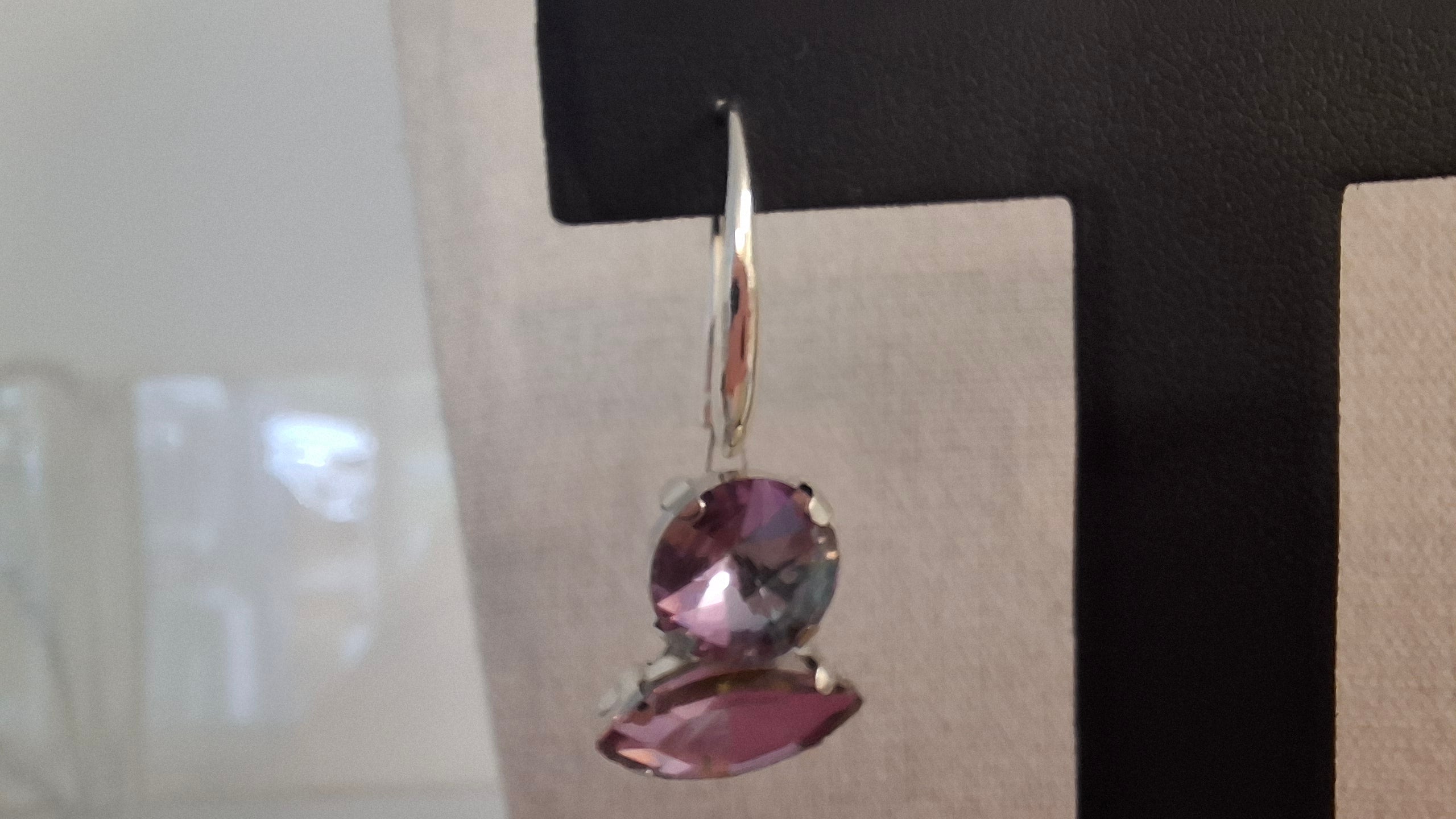Stacked Lilac Crystal Earrings