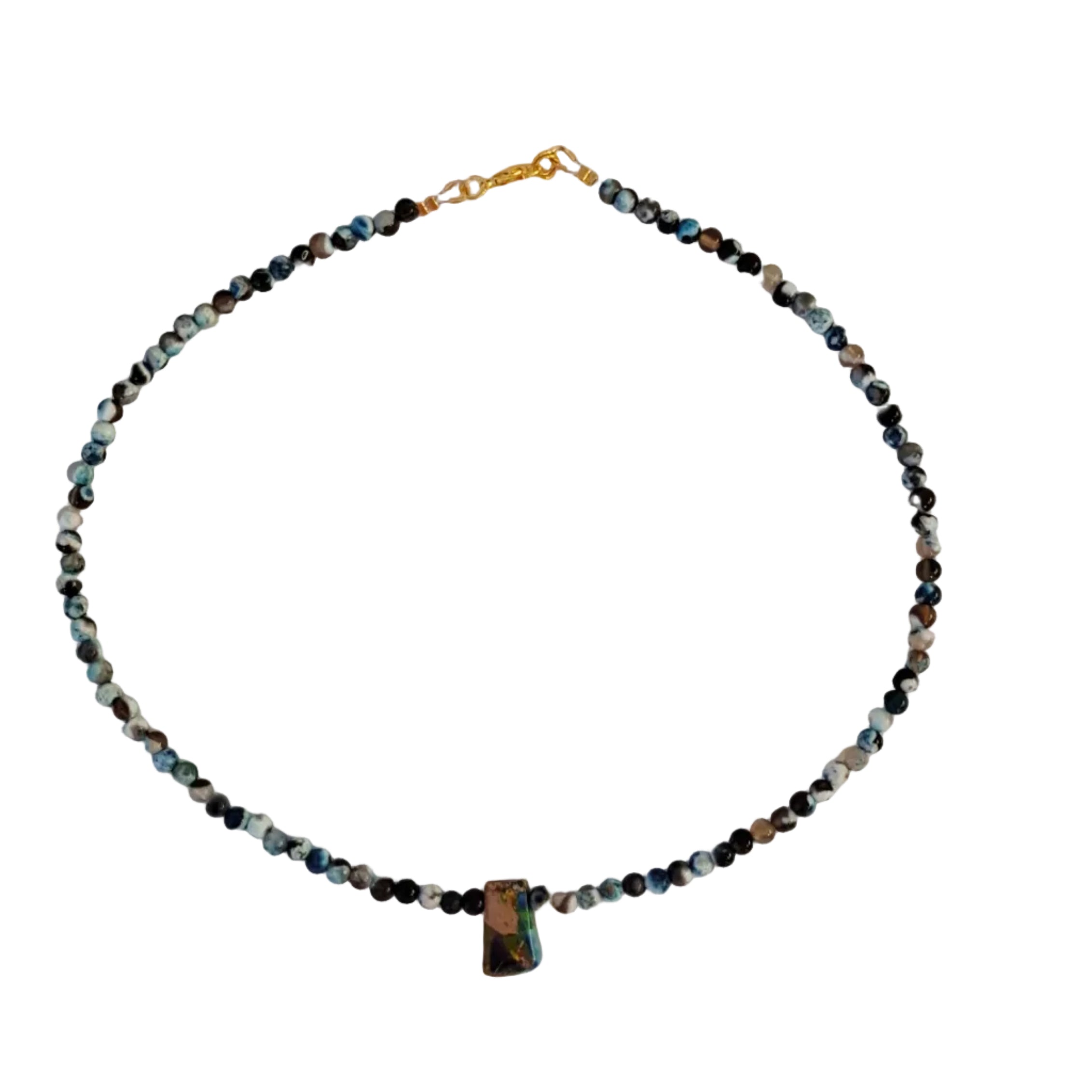 Blue Flowery Necklace