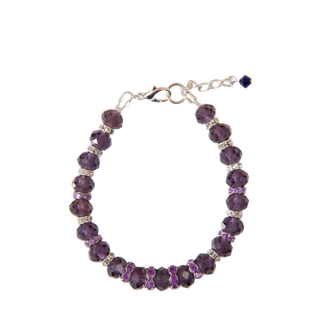 Purple and Lilac Crystal Bracelet